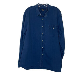 Men's XL Ralph Lauren Indigo Oxford Cotton Button Down Cotton Shirt